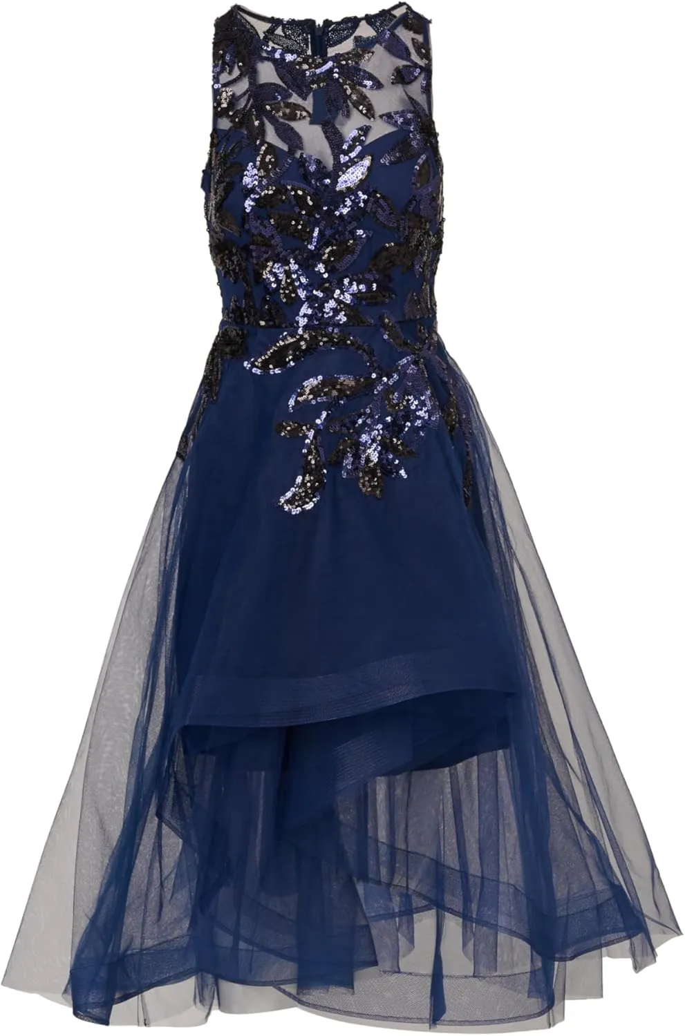 Adrianna Papell Women's Sequin Combo High-Low Dress