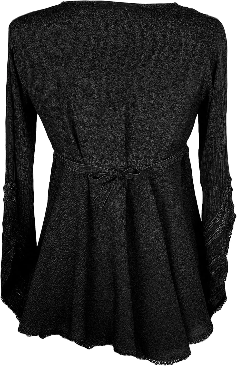 Agan Traders 2025 Summer Bell Sleeve Empire Waist Corset Embroidered Tops, Boho Medieval Renaissance Tunic Women's Blouses