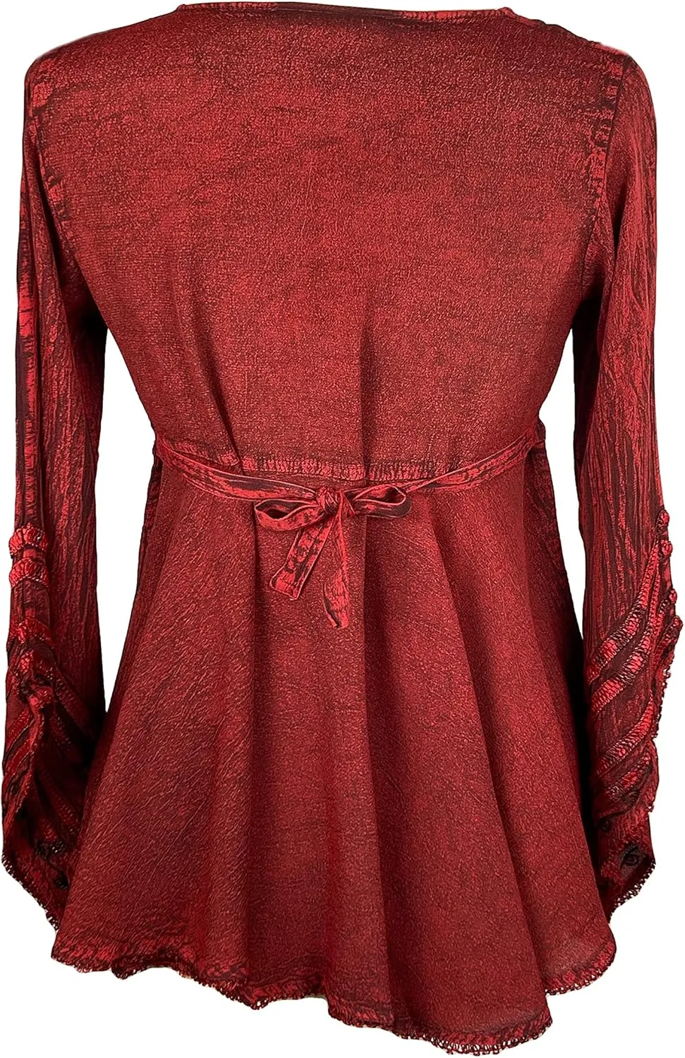 Agan Traders 2025 Summer Bell Sleeve Empire Waist Corset Embroidered Tops, Boho Medieval Renaissance Tunic Women's Blouses
