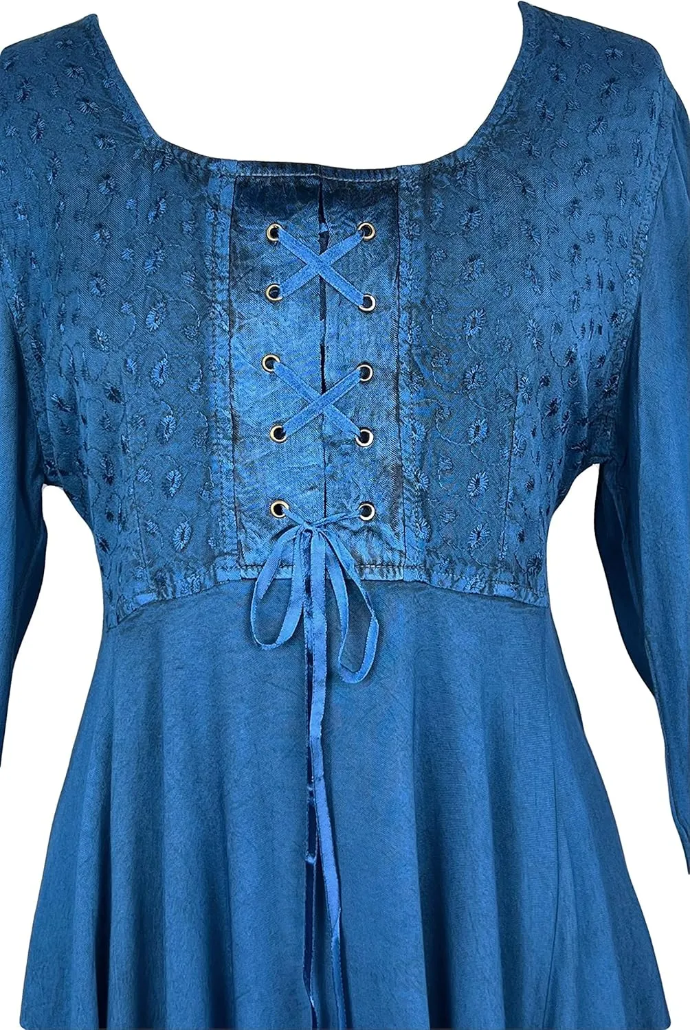 Agan Traders 2025 Summer Bell Sleeve Empire Waist Corset Embroidered Tops, Boho Medieval Renaissance Tunic Women's Blouses