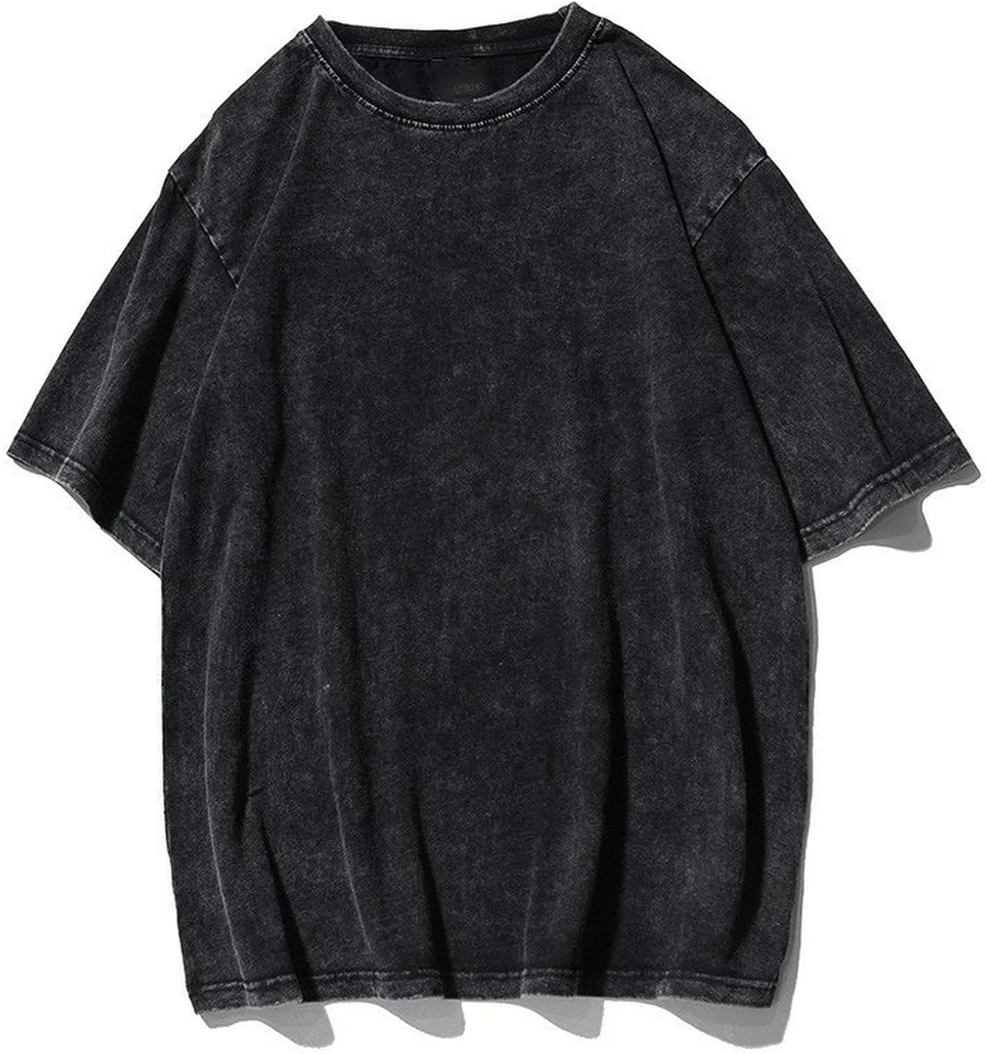 Anime Graphic T-Shirt, Vintage Washed Cotton, Black, Japanese Manga Design, Multiple Sizes S-3XL