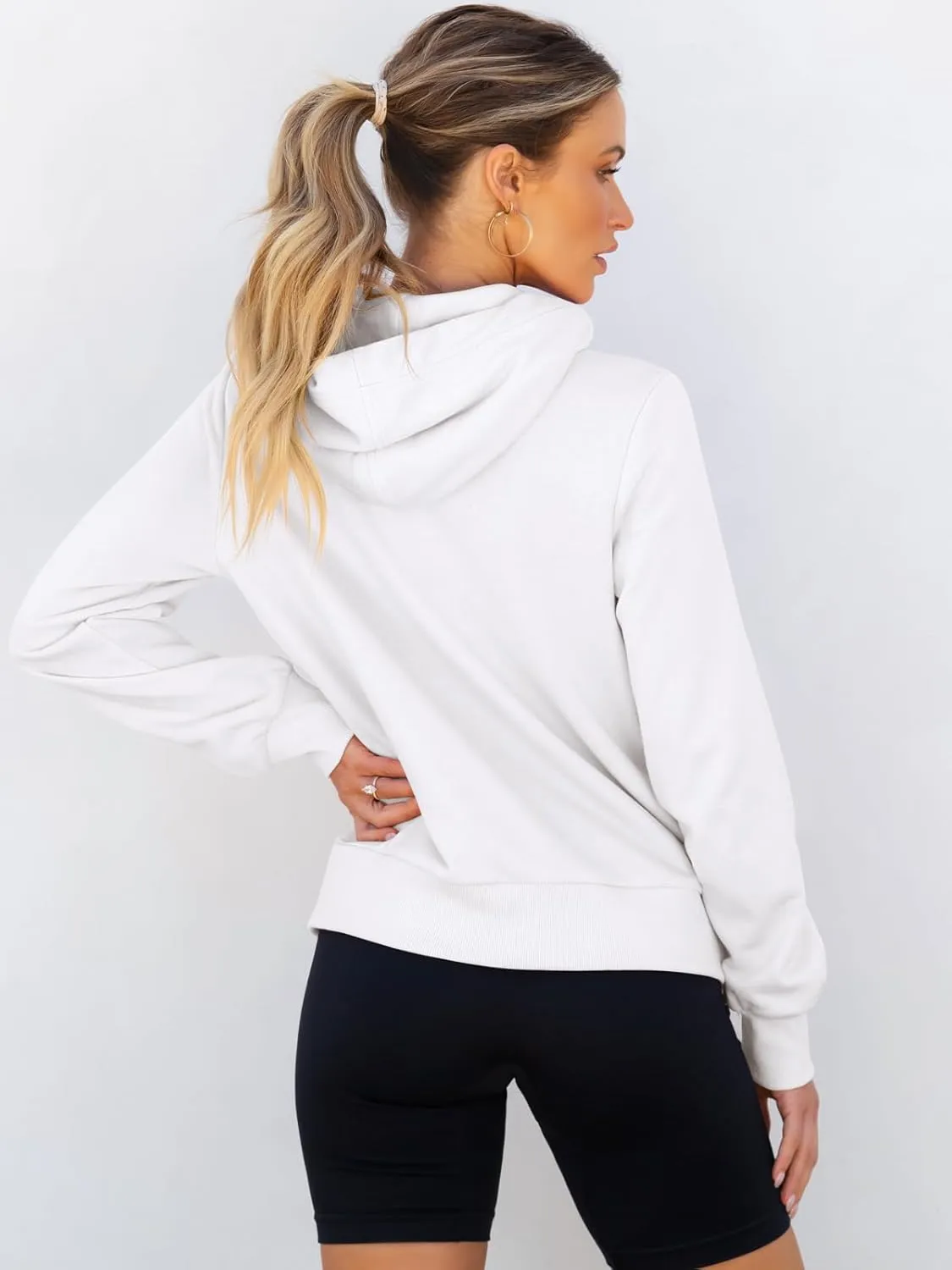 ANRABESS Womens Hoodie Cowl Neck Long Sleeve Sweatshirts 2024 Winter Fashion Pullover With Drawstring Clothes