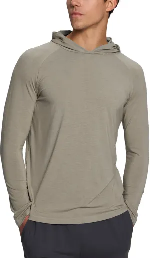 BAMBOO COOL Men's UPF 50  Athletic Hoodies Soft Lightweight Sweatshirts Long Sleeve Pullover Sun Protection Hoodie Tops