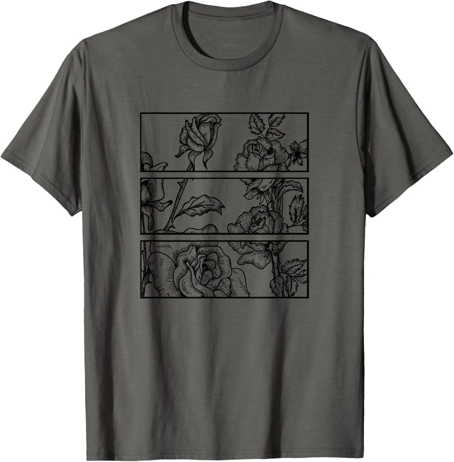 Black Roses Aesthetic Clothing Soft Grunge Clothes Goth Punk T-Shirt