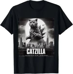 Catzilla Cat Japanese Art Funny T-Shirt