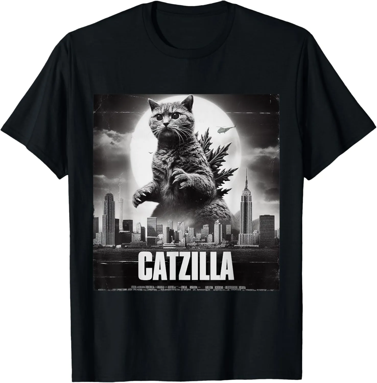 Catzilla Cat Japanese Art Funny T-Shirt