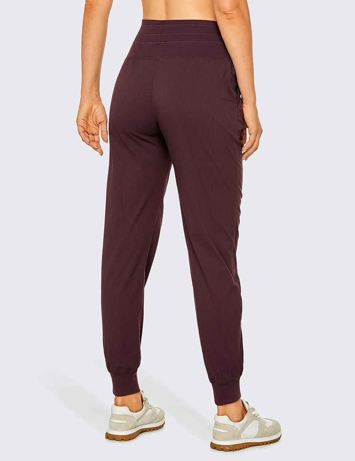 CRZ YOGA Lightweight Workout Joggers for Women, High Waisted Outdoor Running Casual Track Pants with Pockets
