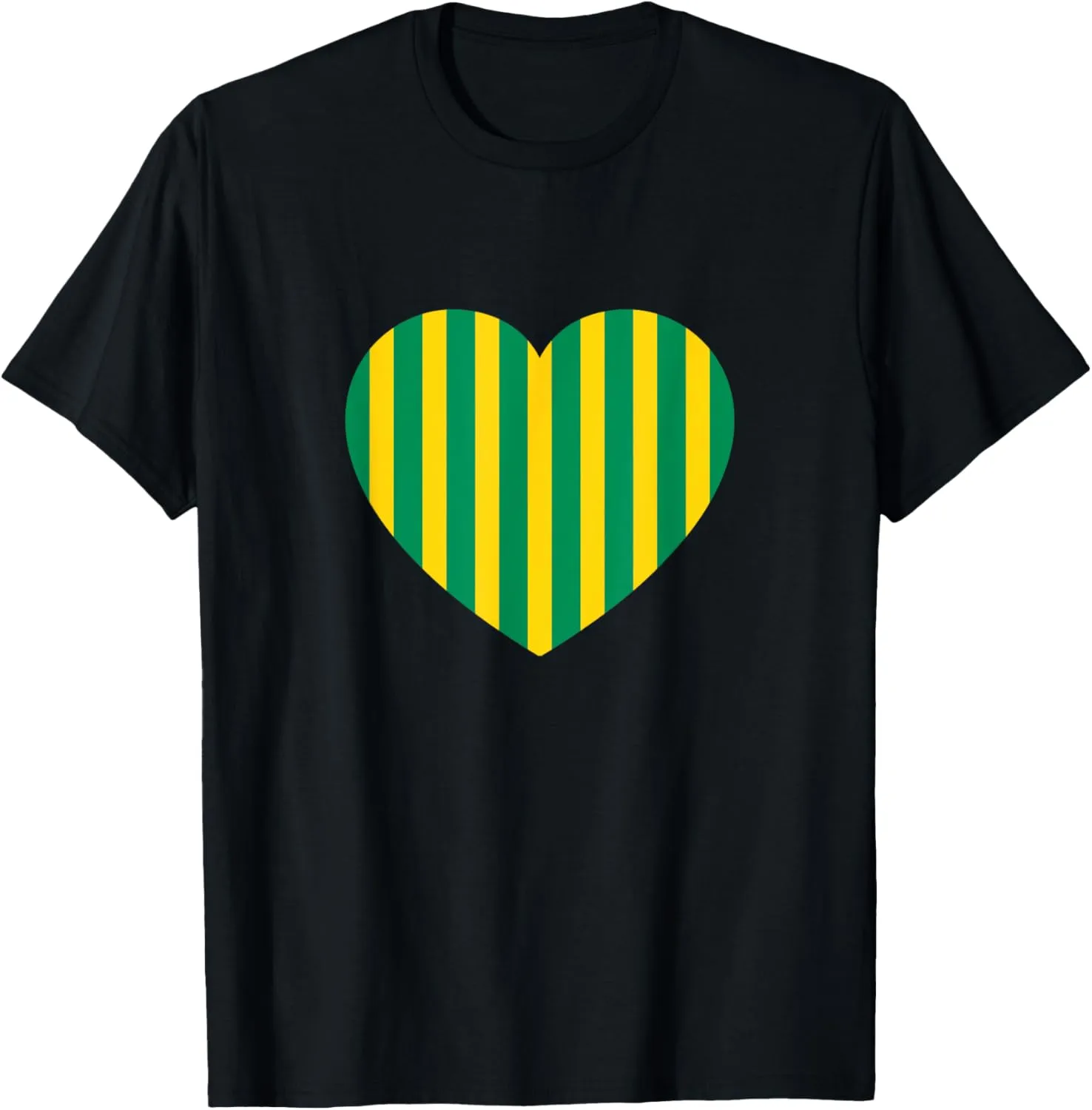 Cute Retro Yellow Green Stripes Pattern Minimalist Graphic T-Shirt