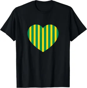 Cute Retro Yellow Green Stripes Pattern Minimalist Graphic T-Shirt