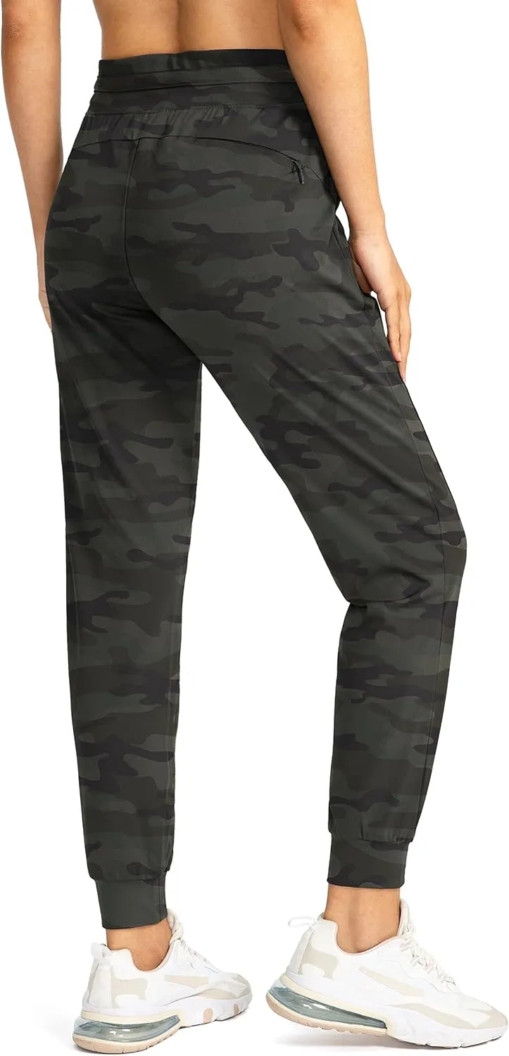 G Gradual Women's Joggers Pants with Zipper Pockets High Waisted Athletic Tapered Sweatpants for Women Workout Lounge
