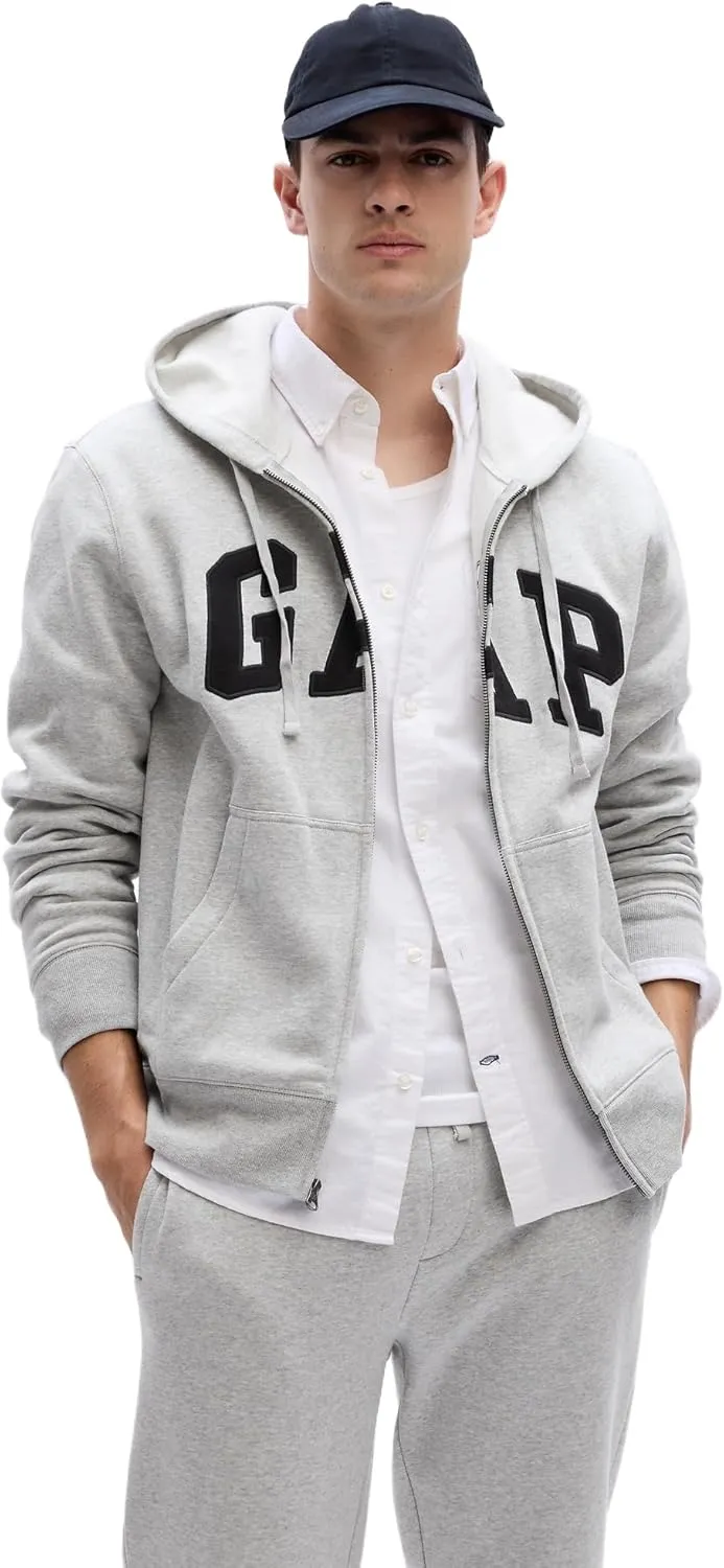 GAP Logo Heritage Hoodie Hooded Full Zip Sweatshirt