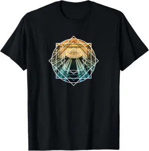 Geometric Pattern Shape Abstract T-Shirt: Urban City