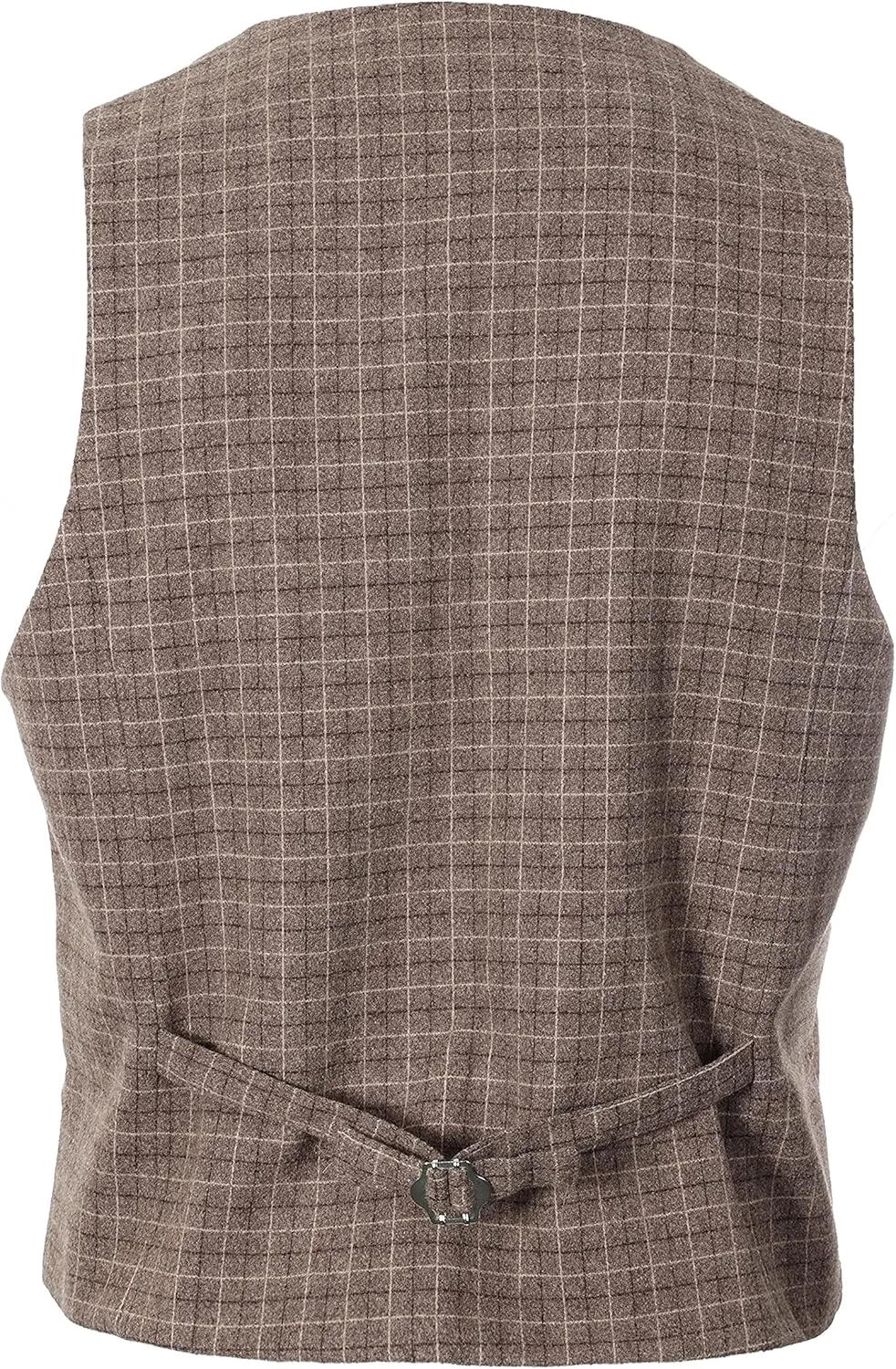 Gioberti Men's 6 Button Slim Fit Formal Herringbone Tweed Vest