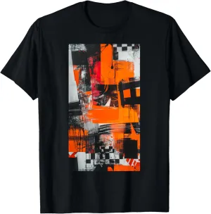 Graffiti Orange Abstract art Modern Colors T-Shirt