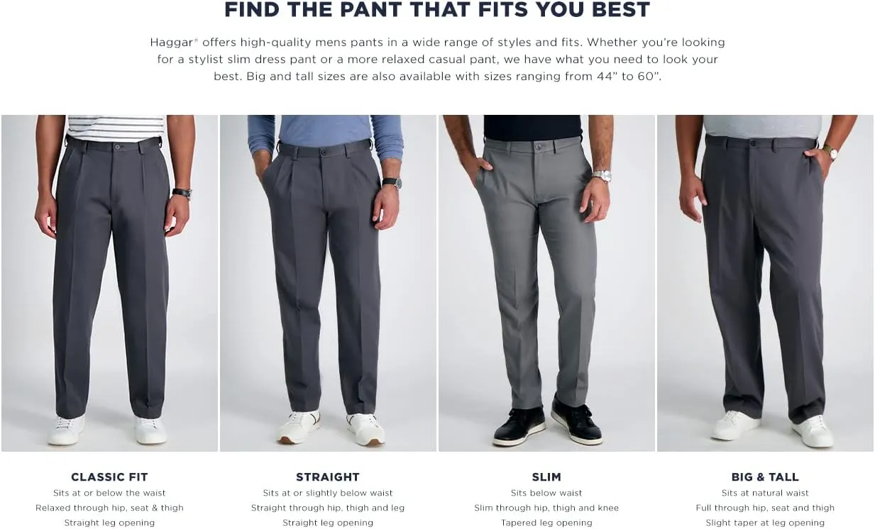 Haggar Mens JMH Premium Stretch Tailored Fit Suit Separates - Pants and Jackets