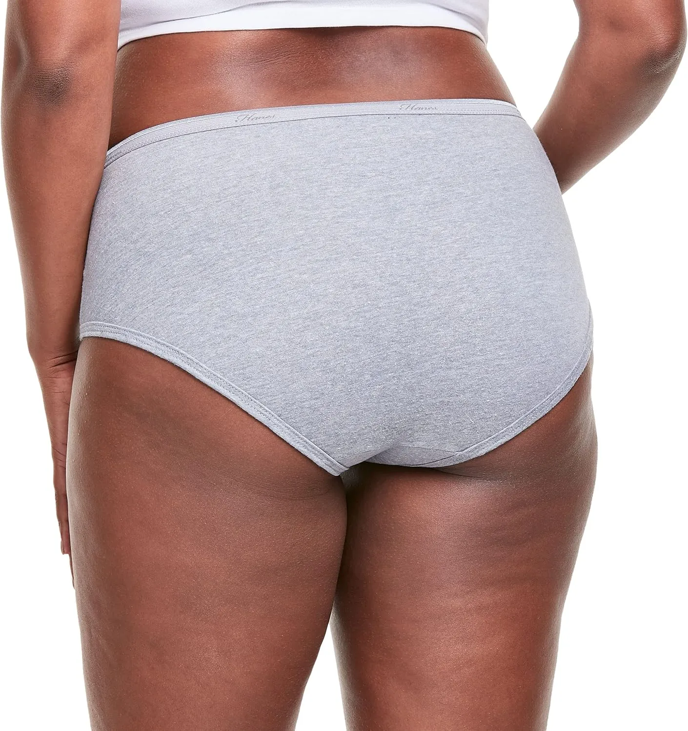 Hanes Women's High-Waisted Brief Panties, 6-Pack, Moisture-Wicking Cotton Brief Underwear (Colors May Vary)