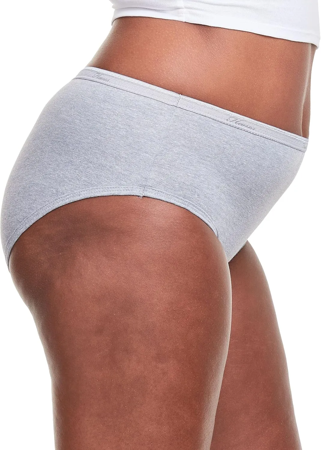 Hanes Women's High-Waisted Brief Panties, 6-Pack, Moisture-Wicking Cotton Brief Underwear (Colors May Vary)