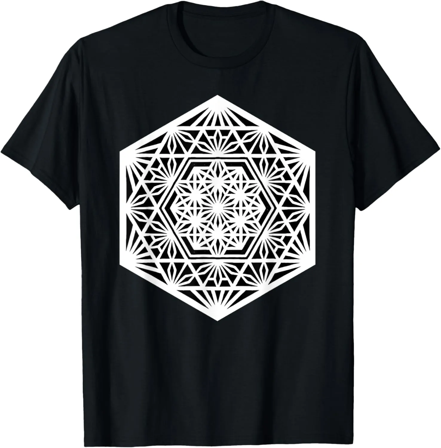 Hexagon Sacred Geometry Geometric Pattern T-Shirt