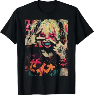 Japanese Streetwear Cyberpunk Y2K Retro Techwear Manga Anime T-Shirt