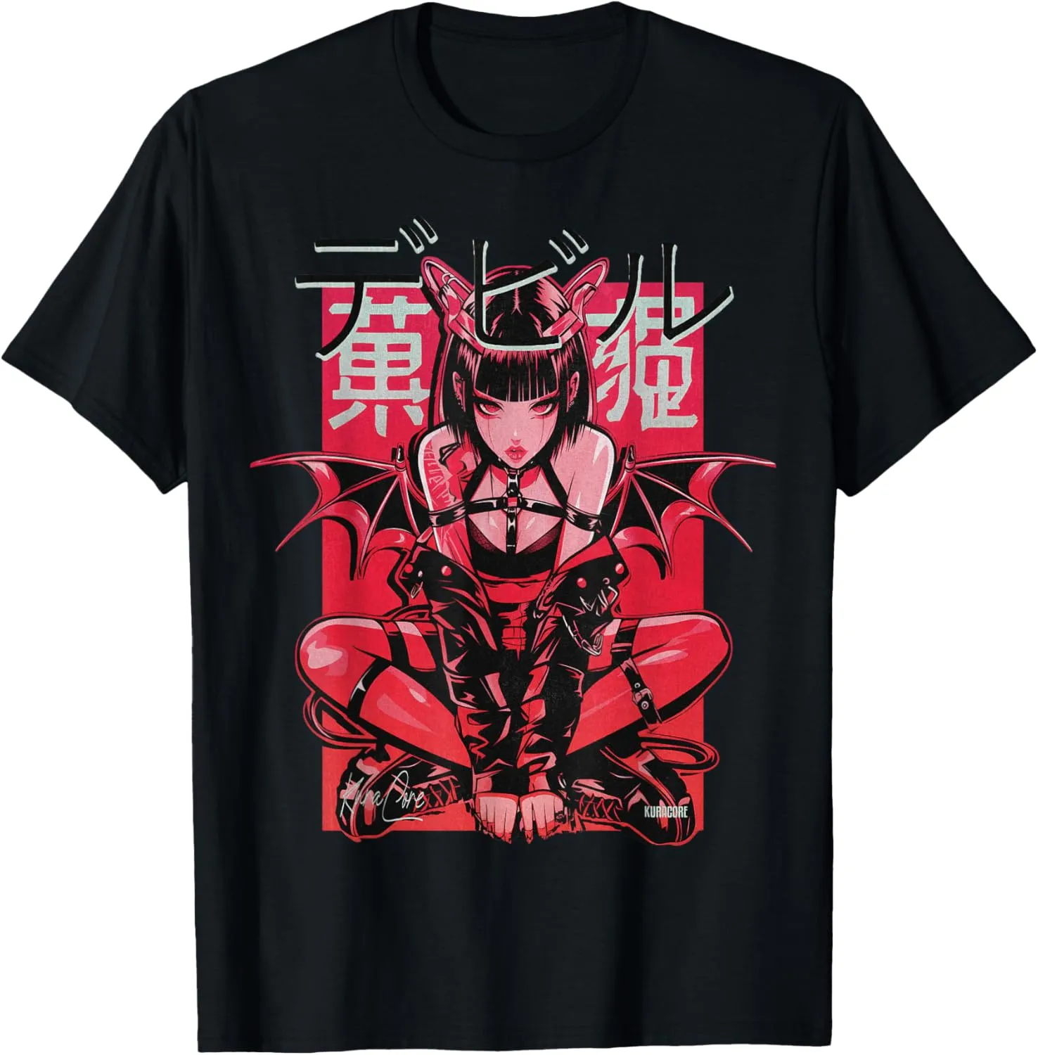 Japanese Streetwear Cyberpunk Y2K Techwear Retro Manga Anime T-Shirt