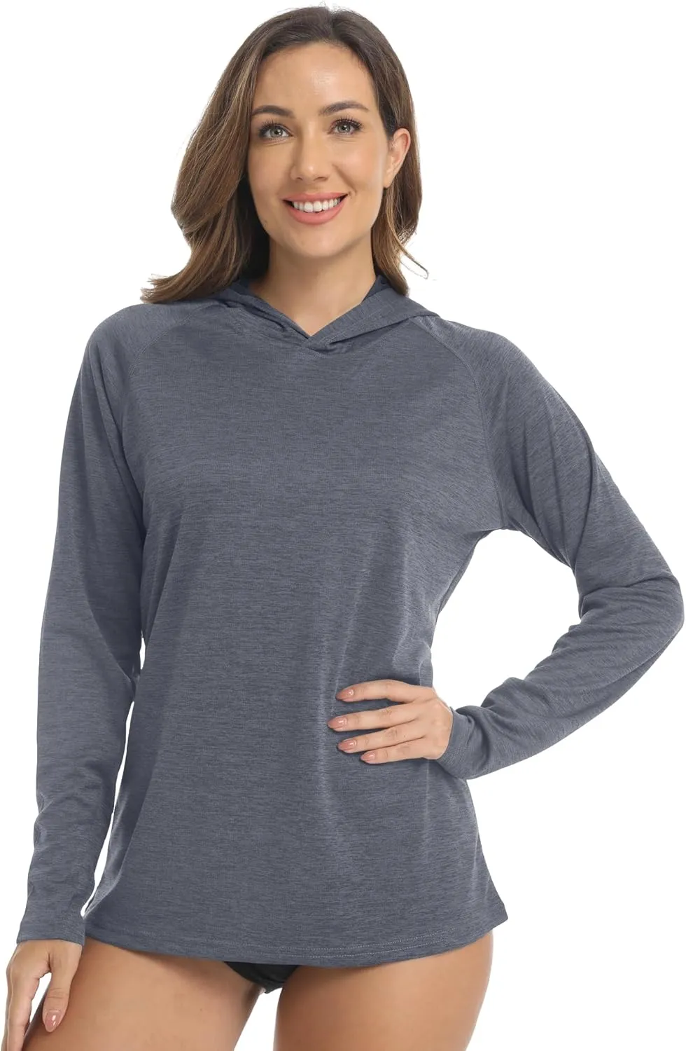 KEFITEVD Womens UPF 50  Sun Protection Hoodies UV Long Sleeve Shirts Lightweight Quick Dry Tops Hiking Fishing