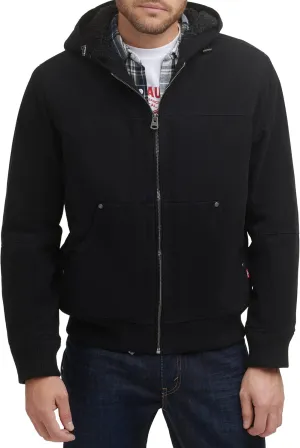 Levi's Mens Workwear Cotton Canvas Hooded Bomber Jacket (Regular & Big & Tall Sizes)