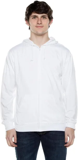 Lightweight Jersey Zip Hoodie for Men  Full Zip Casual Cotton Hoodie, Soft Long Sleeve