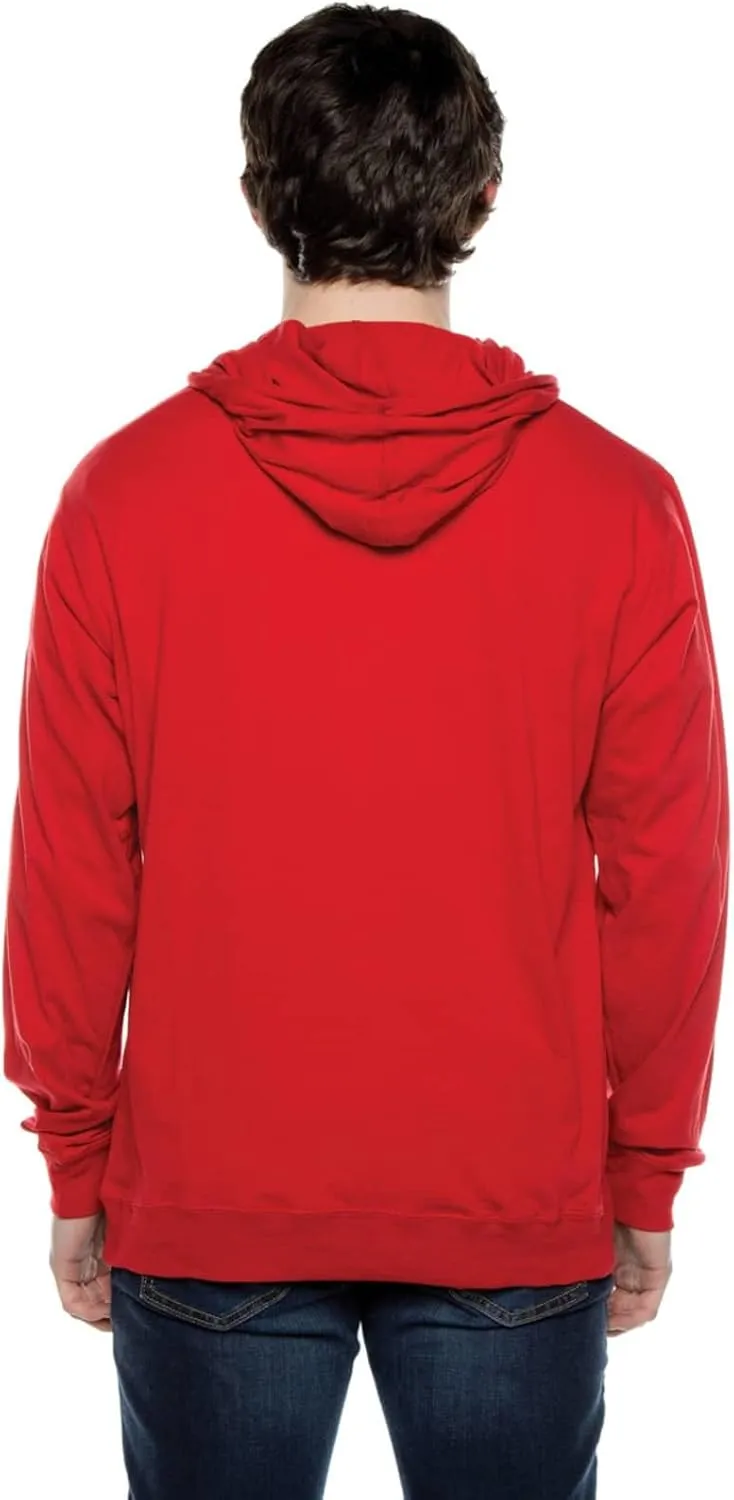 Lightweight Jersey Zip Hoodie for Men  Full Zip Casual Cotton Hoodie, Soft Long Sleeve