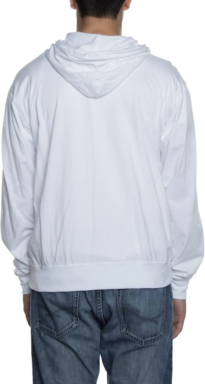 Lightweight Jersey Zip Hoodie for Men  Full Zip Casual Cotton Hoodie, Soft Long Sleeve