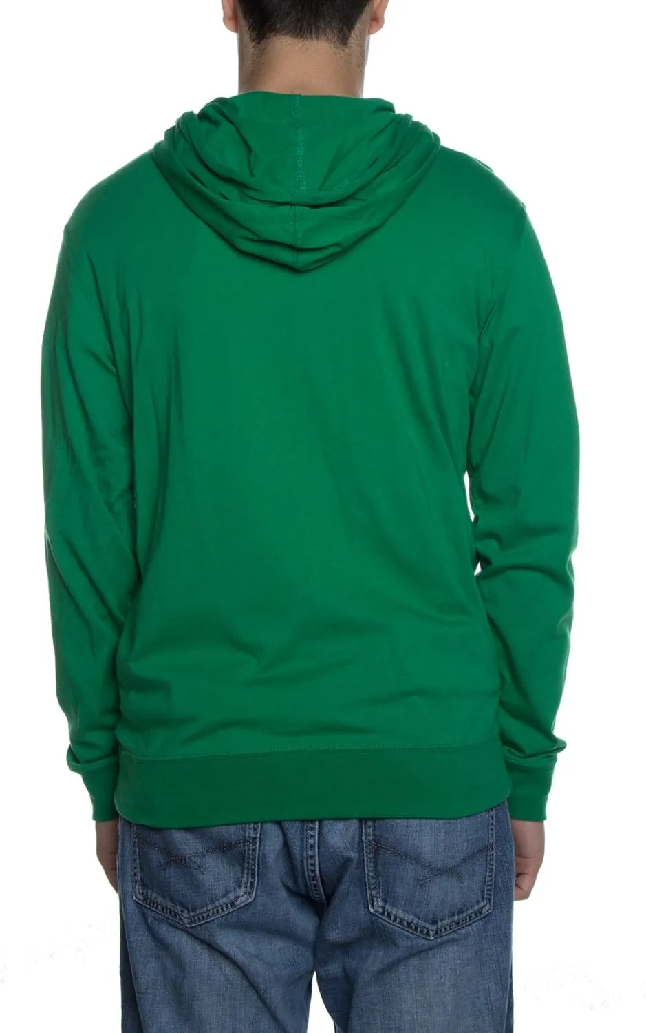 Lightweight Jersey Zip Hoodie for Men  Full Zip Casual Cotton Hoodie, Soft Long Sleeve