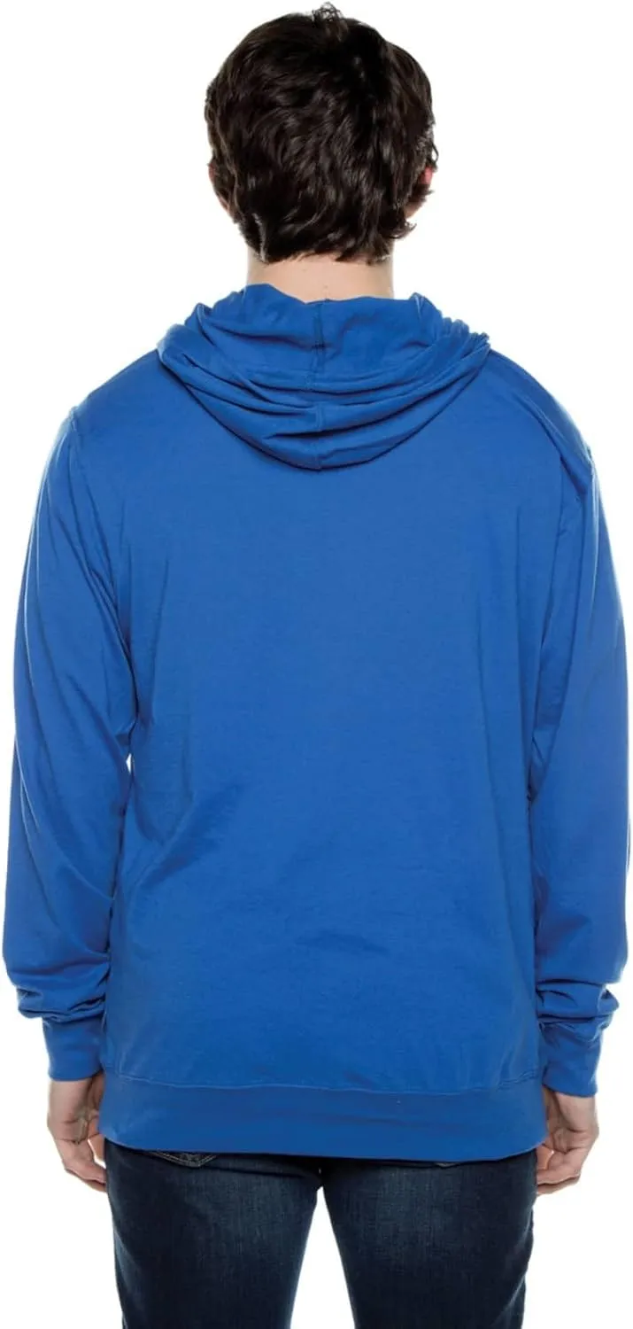 Lightweight Long Sleeve Hooded Shirt for Men & Women, Plain Hoodies with Pockets - Casual Thin Hoodie