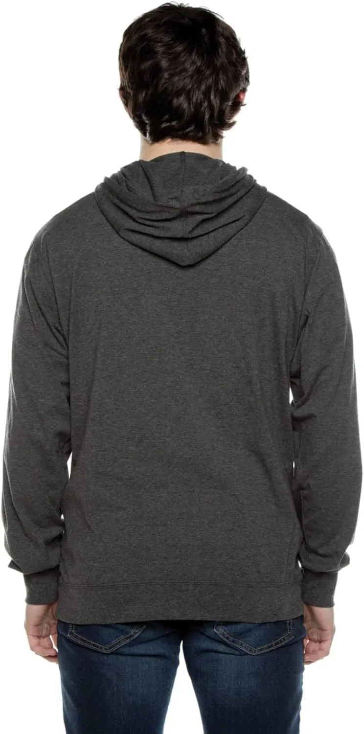 Lightweight Long Sleeve Hooded Shirt for Men & Women, Plain Hoodies with Pockets - Casual Thin Hoodie
