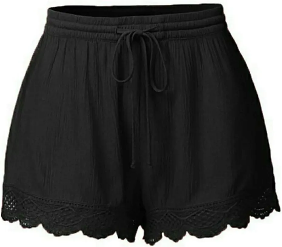 Linen Shorts for Women Lounge Walking Athletic Long Shorts Casual Sweat Shorts High Waisted Pants Plus Size Clothes