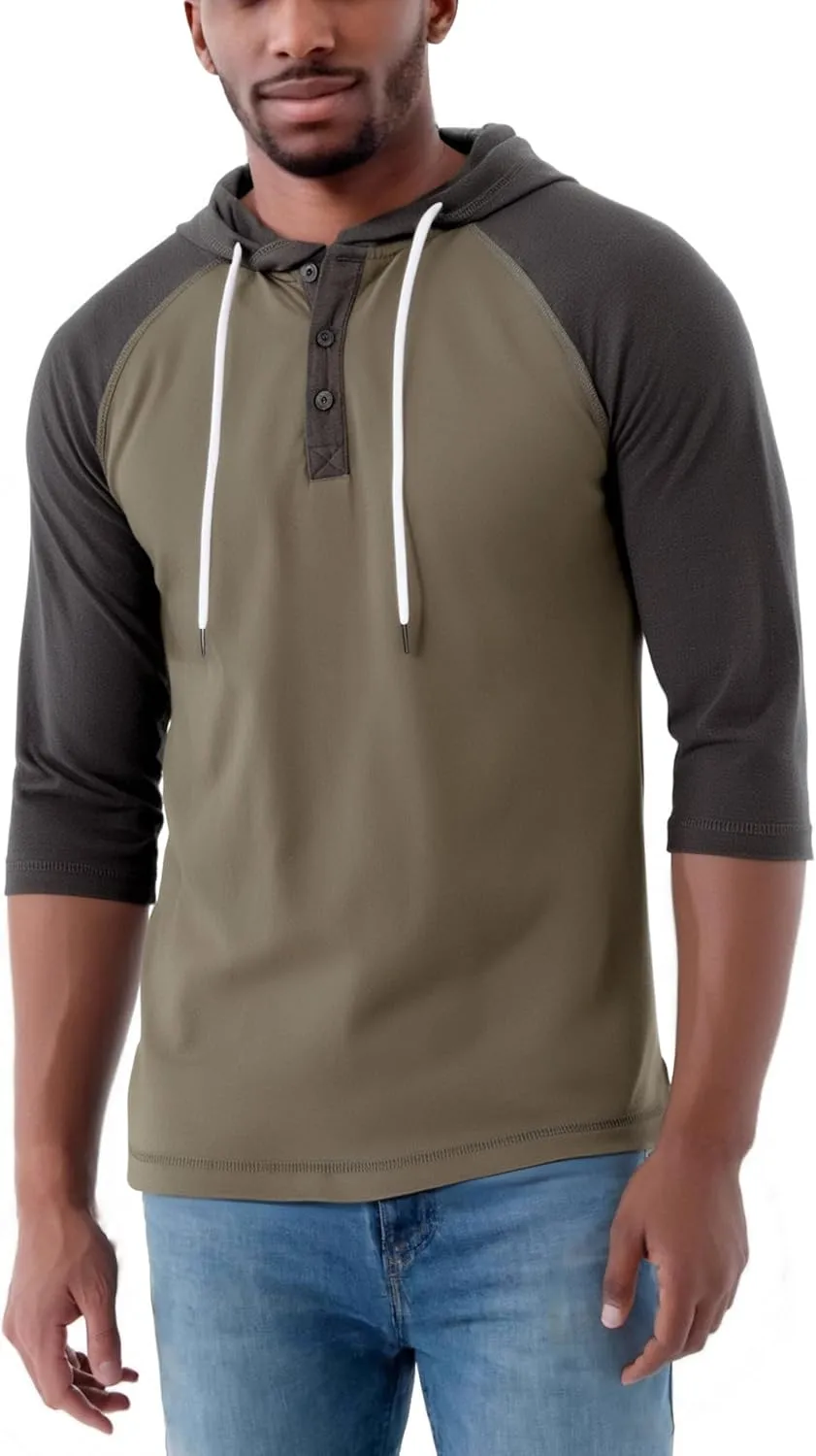 Mens Hoodies Shirt Casual Athletic Workout Fashion Hooded Lightweight Jersey Sweatshirt Long Sleeve with Drawstring