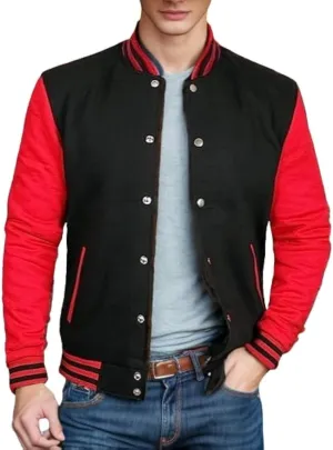 Mens Varsity Letterman Bomber Baseball Jacket  Classic Varsity Jacket Men for All-Season Style