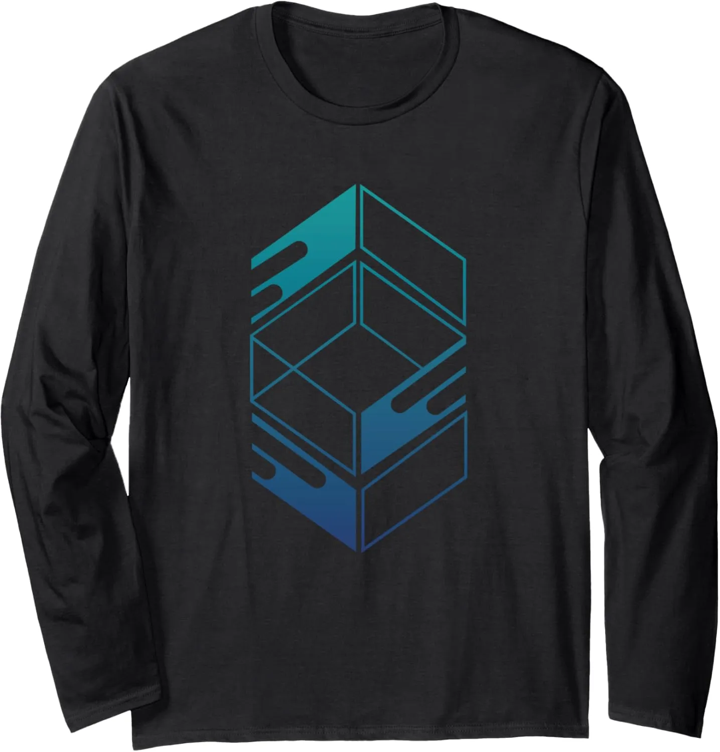 Modern Abstract Art Geometric Shapes Fashion Aesthetic Artsy Long Sleeve T-Shirt