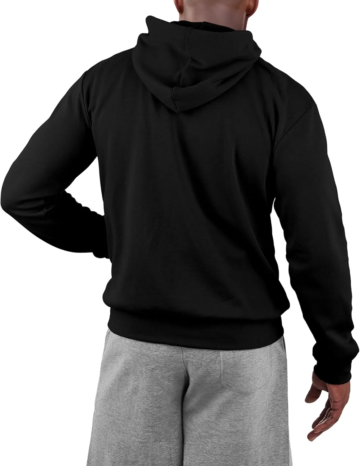 Ohoo Mens Slim Fit Basic Pullover Hoodies Sweatshirt Lightweight Long Sleeve with Kanga Pocket