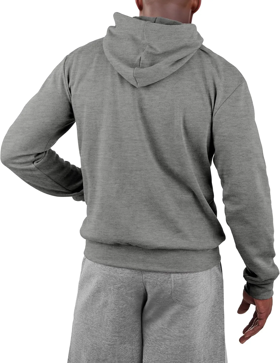 Ohoo Mens Slim Fit Basic Pullover Hoodies Sweatshirt Lightweight Long Sleeve with Kanga Pocket