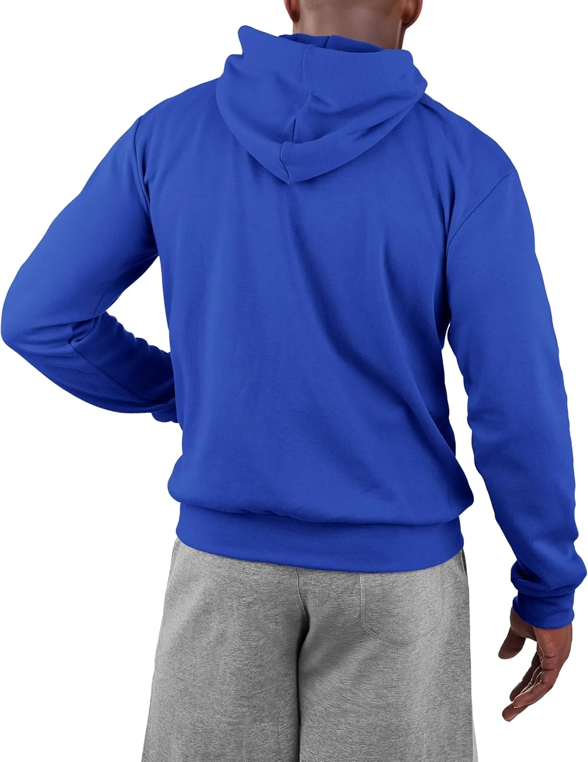 Ohoo Mens Slim Fit Basic Pullover Hoodies Sweatshirt Lightweight Long Sleeve with Kanga Pocket