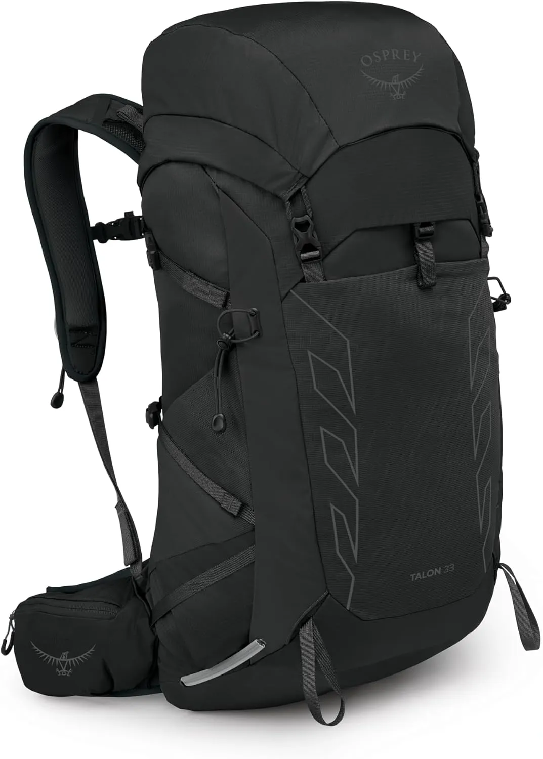 Osprey Talon 33L Men's Lightweight Hiking Backpack with Hipbelt, Black/Coal Grey