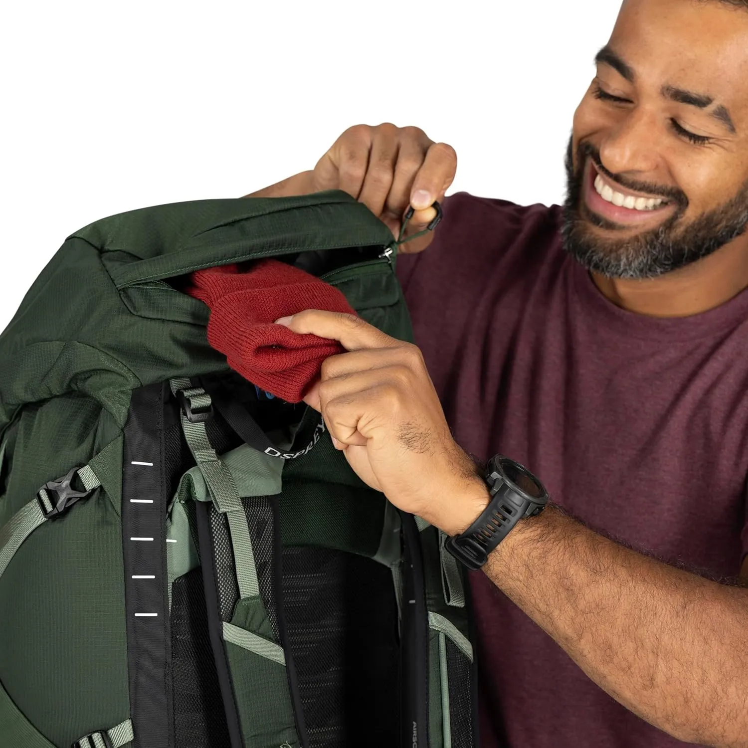 Osprey Talon 33L Men's Lightweight Hiking Backpack with Hipbelt, Black/Coal Grey