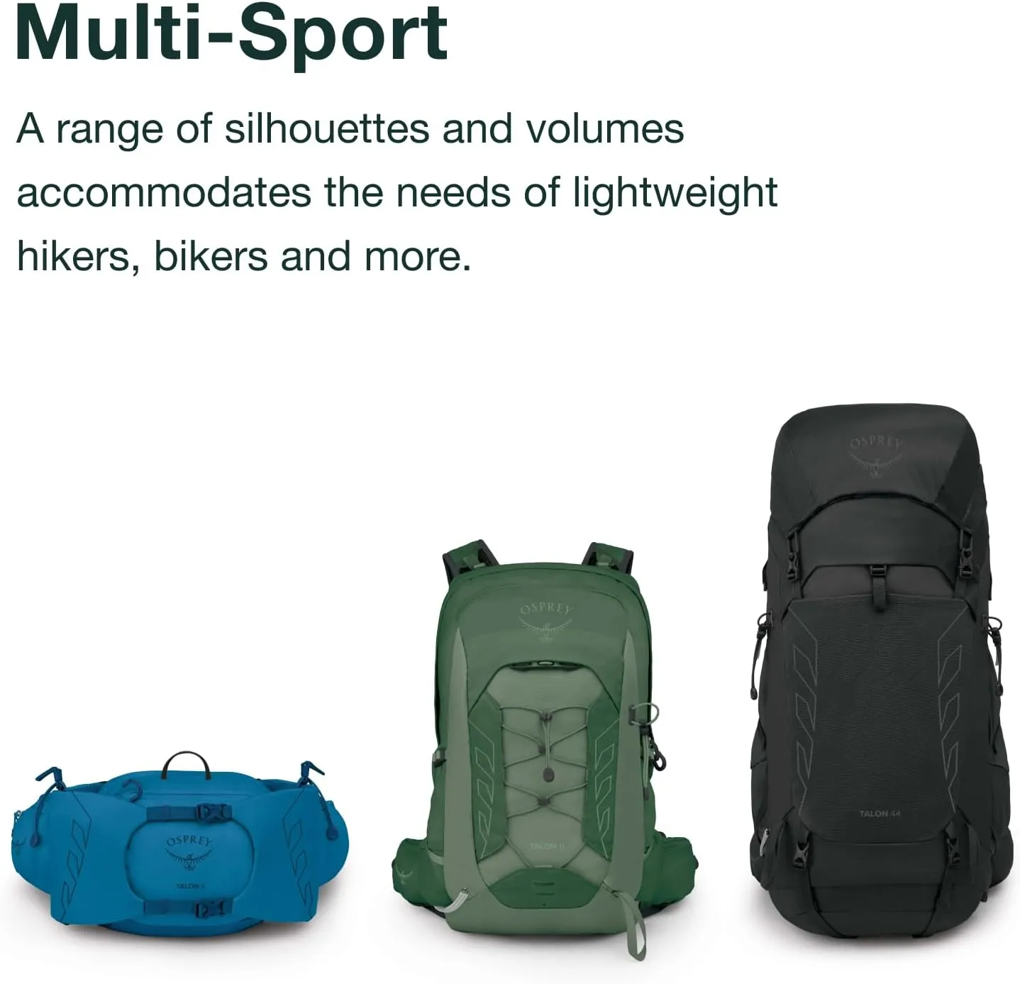 Osprey Talon 33L Men's Lightweight Hiking Backpack with Hipbelt, Black/Coal Grey