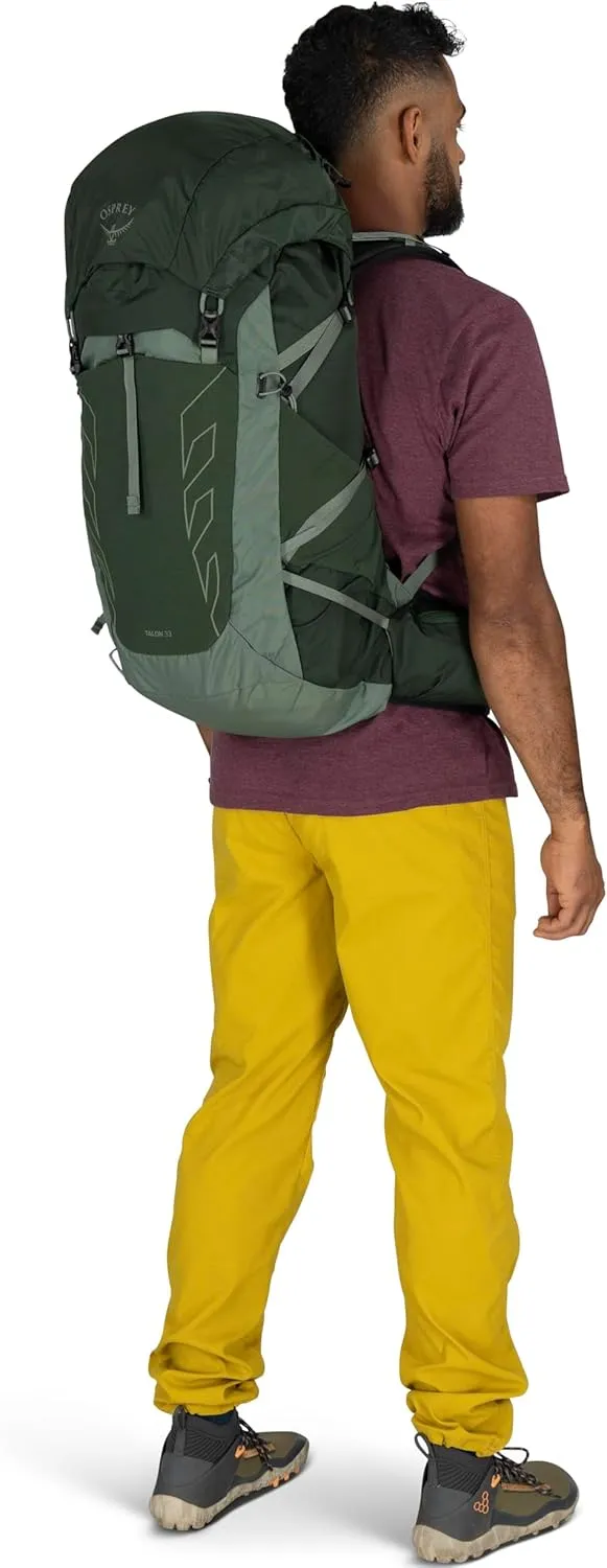 Osprey Talon 33L Men's Lightweight Hiking Backpack with Hipbelt, Black/Coal Grey