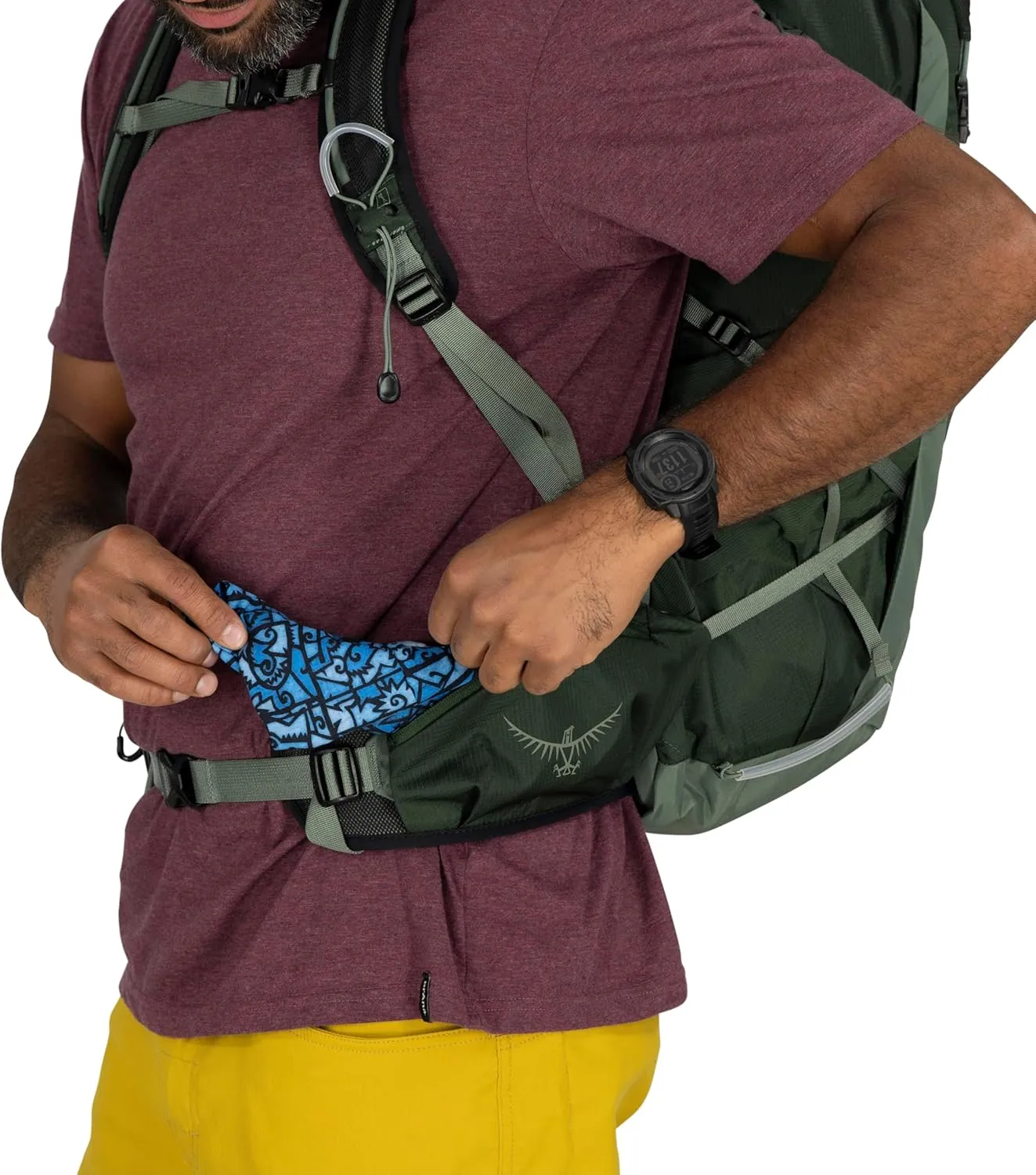 Osprey Talon 33L Men's Lightweight Hiking Backpack with Hipbelt, Black/Coal Grey