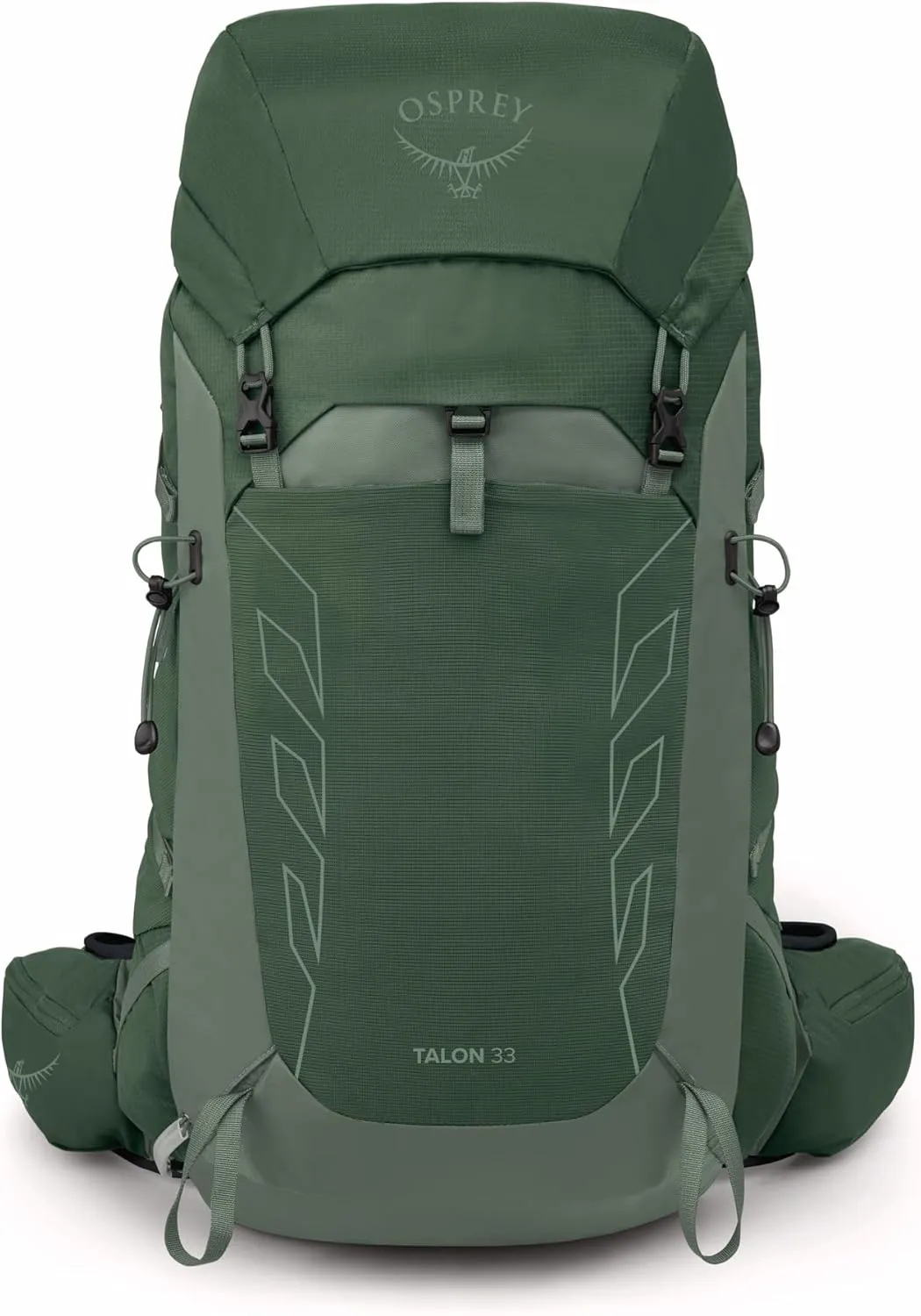 Osprey Talon 33L Men's Lightweight Hiking Backpack with Hipbelt, Green Canopy/Pine Leaf, Extended Fit