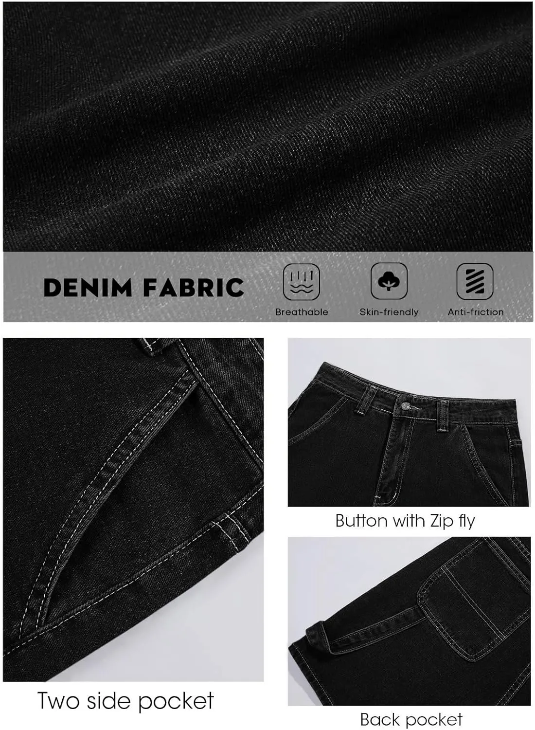 PLNOTME Womens High Waisted Denim Shorts Summer Casual Button Down Baggy Stretchy Jean Shorts with Pockets