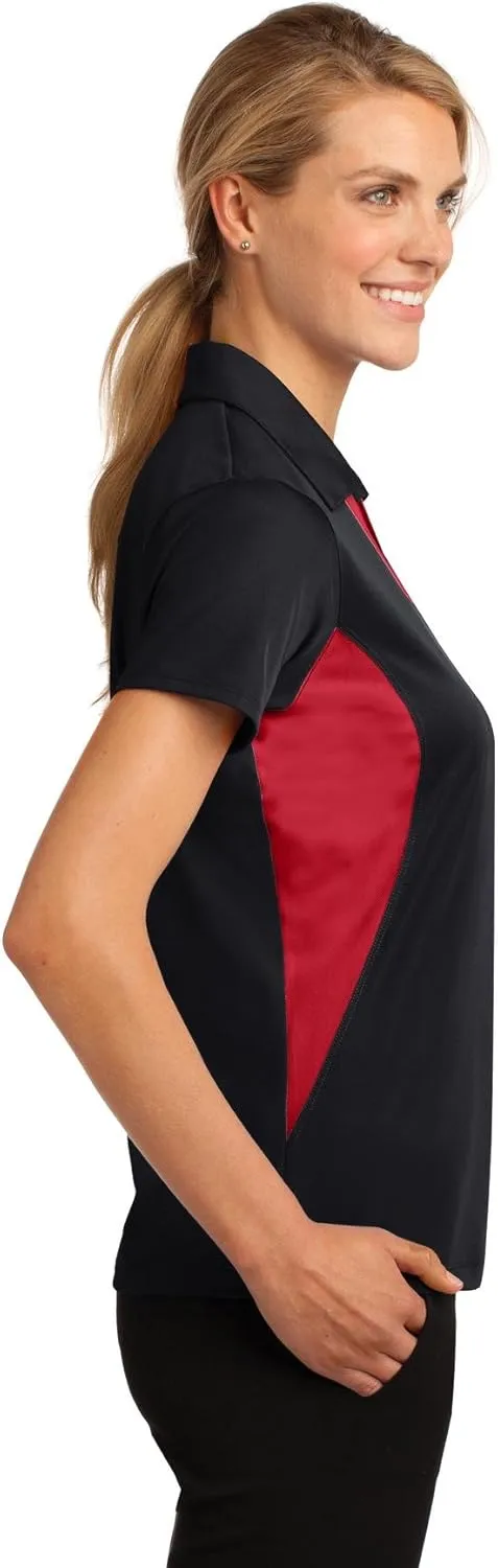 SPORT-TEK Women's Side Blocked Micropique Sport Wick Polo