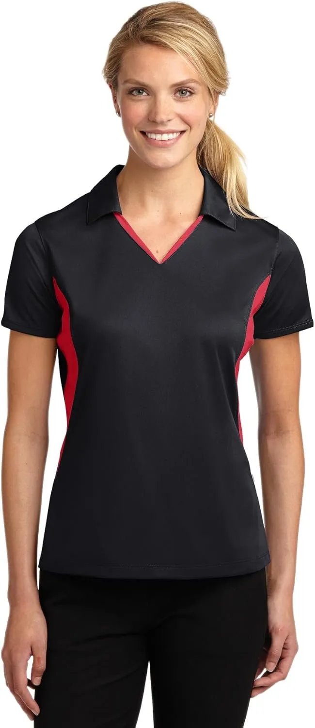 SPORT-TEK Women's Side Blocked Micropique Sport Wick Polo