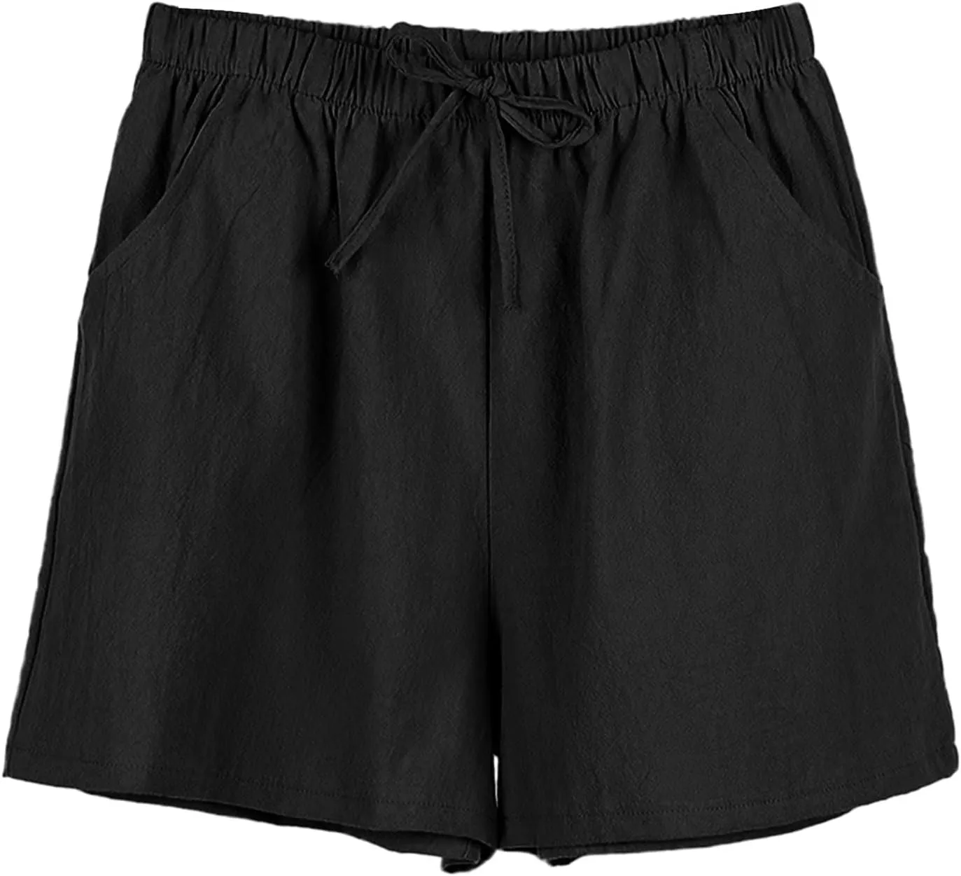 Summer Lounge Shorts for Women High Waisted Wide Leg Cotton Linen Shorts Flowy Pull On Lightweight Comfy Short Pants