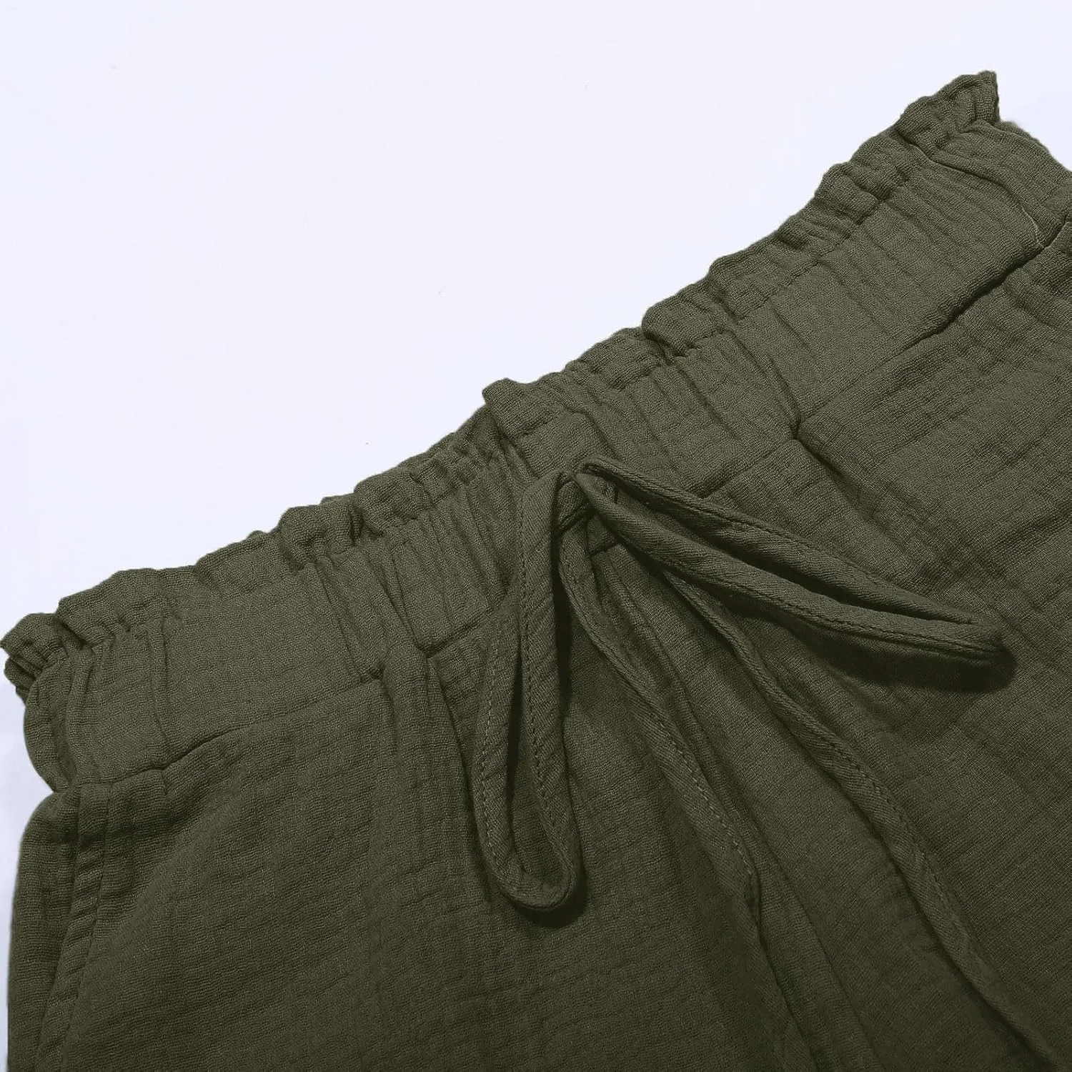 Summer Shorts for Women Drawstring High Waisted Casual Lounge Shorts Lightweight Comfy Beach Short Pants with Pockets